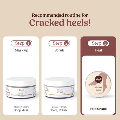 Vilvah Foot Cream for Cracked Heels | Repairs Dry, Rough & Damaged Feet | Softens Calluses & Removes Dead Skin | Deep Hydration & Odour Control | 100ml
