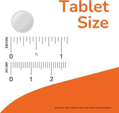 Measurement chart showing a tablet size with a ruler and an orange background