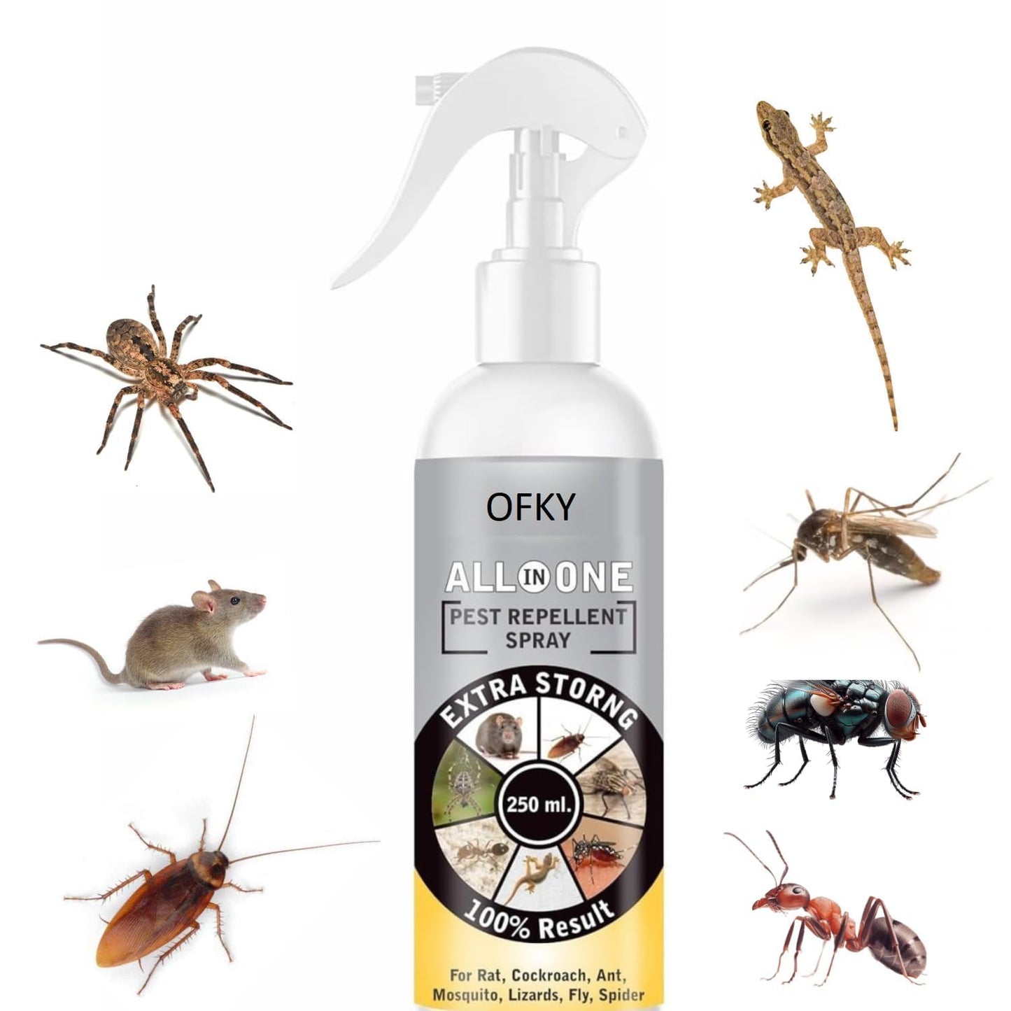 Aifanciey Natural All-in-One Insect Spray | Herbal Indoor Bug Control | Bedbugs, Ants, Mosquitoes, Cockroach, Rat, Lizard, Bedbugs, Spider | Snake & Roaches Treatment | Safe for Home Use