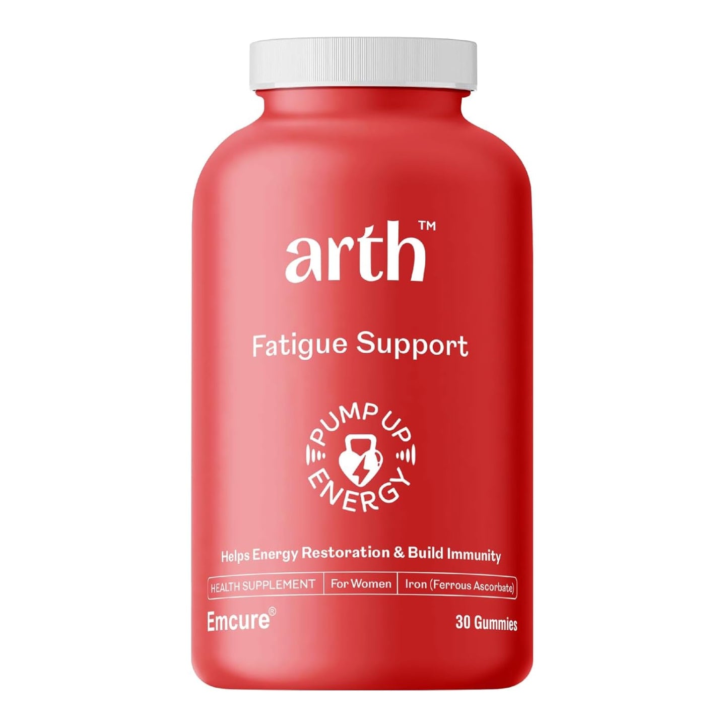 Arth Iron Supplement For Women | High Absorption Ferrous Ascorbate (67%) | With Folic Acid | Boosts Hemoglobin & Energy Levels | Reduces Fatigue & Lethargy | Emcure Pharma | 30 Iron Gummies