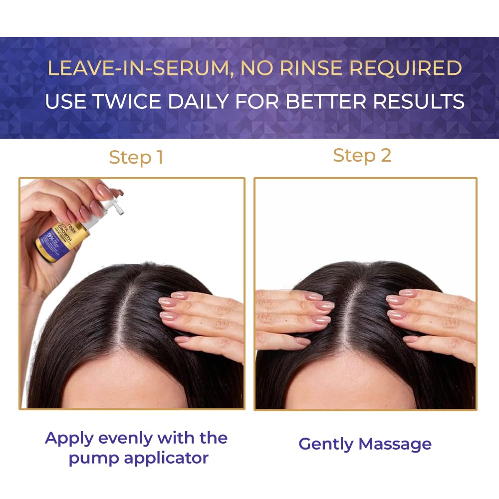Instructions for using a leave-in-serum product on hair with step-by-step guidance.