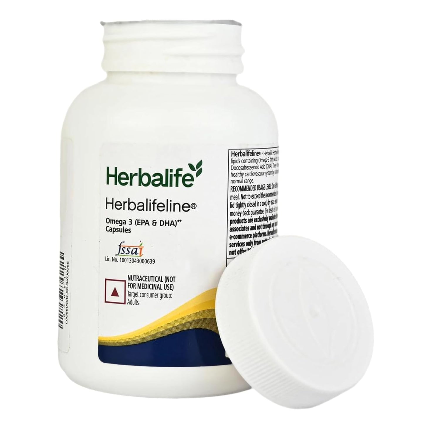 Herbalife Herbalifeline Omega-3 Fatty Acids Capsules – 60 Softgels, 90g | EPA & DHA for Heart, Brain & Joint Health