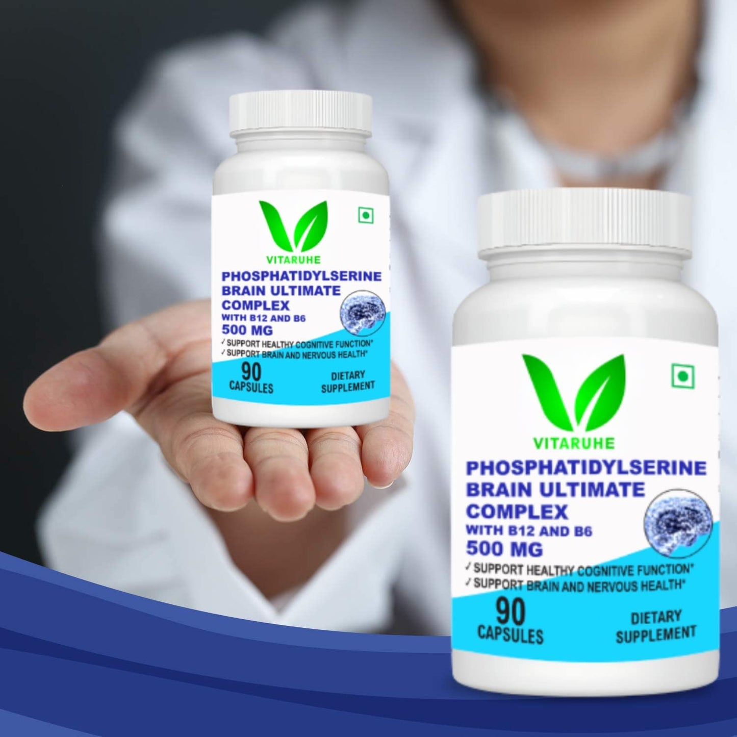 Vitaruhe® Phosphatidylserine Brain Ultimate Complex 500 Mg Per Serving 90 Vegetarian Caps (Verified For Active Components)
