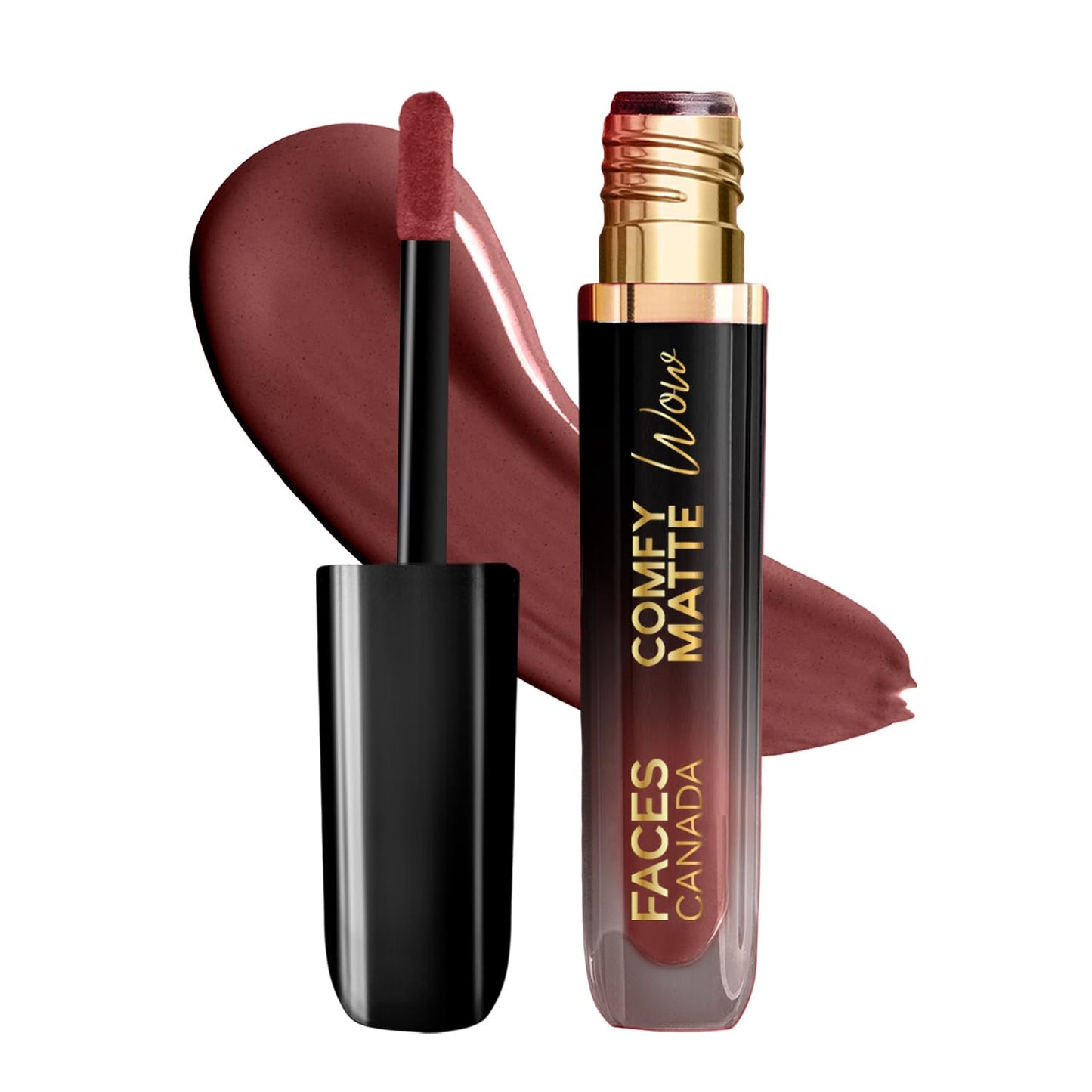 FACES CANADA Comfy Matte Wow Liquid Lipstick - Cocoa Crush 07 (Brown) 3.8ml | One Swipe Application | Highly Pigmented | Comfortable Wear | Glides Smoothly | Long Lasting | Transferproof