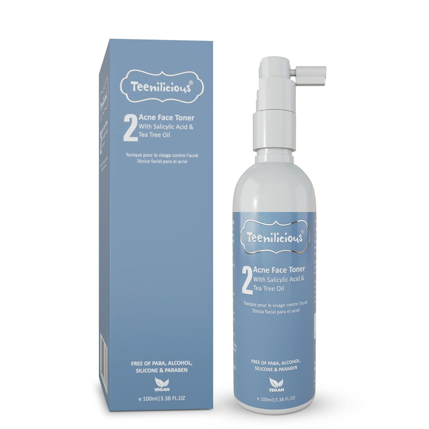 Teenilicious Acne Toner With 0.5% Salicylic Acid & Tea Tree Oil - For Oily Skin & Comedonal Acne - 100Ml