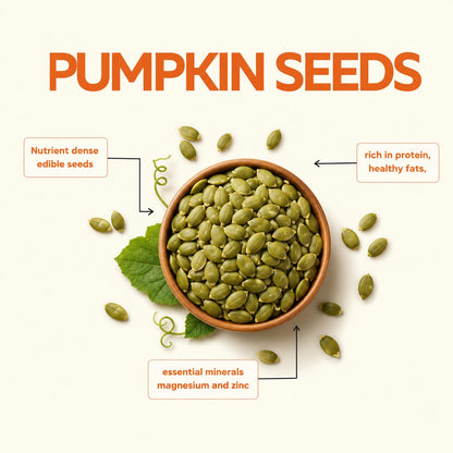 Zucchero Pumpkin Seeds (1kg) -Raw AAA Grade Seeds for eating |30 g Protein | Brain Booster| Super Food | Healthy Snack | Immunity Booster | Real Food | Lab Tested