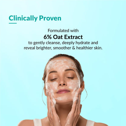 Fixderma Dewrav Gentle & Hydrating Face Wash with 6% Oats Extract, Hyaluronic Acid & Vitamin B5, Soothes Irritated Skin, Provides Hydration, Face Cleanser For Sensitive, Dry to Normal Skin,100Ml