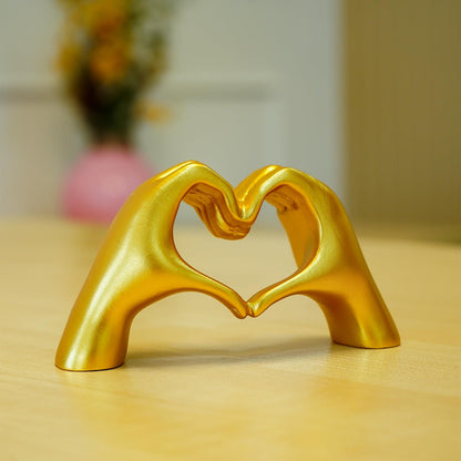 Nostrae Heart Shaped Love Hands Show Pieces for Home Decor Living Room Decorative Items | Cute Showpieces Gift Item for Decor | Modern Center Table Tv Showcase Shelf Office Interior Statue