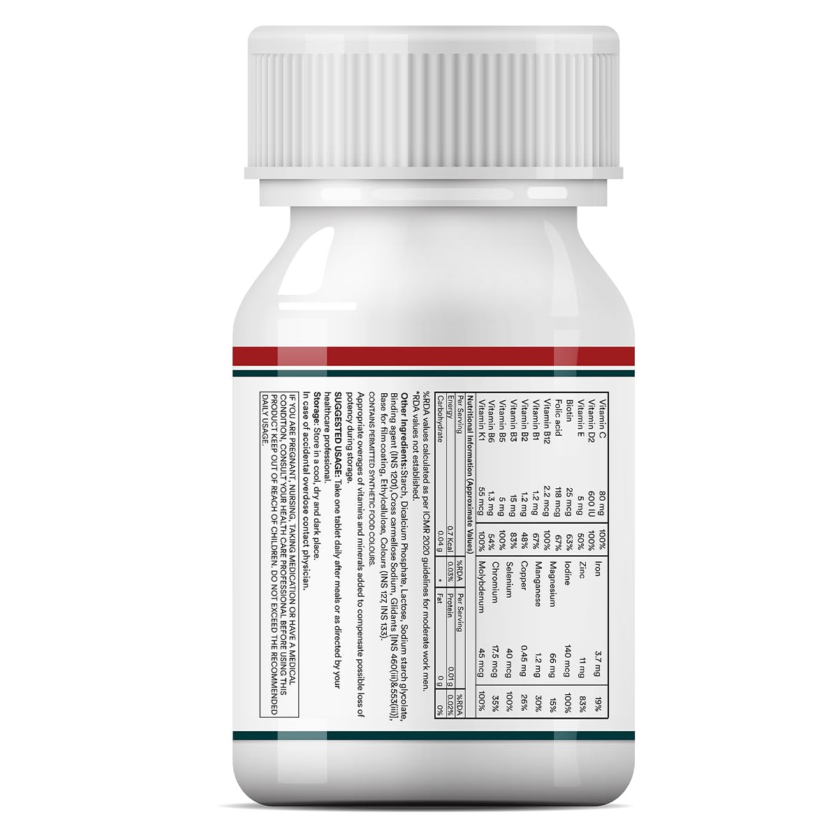 INLIFE Multivitamin Tablets for Men | Enriched with Zinc, Vitamin C, Vitamin D3, and Essential Minerals | Supports Energy, Stamina, and Immunity | Overall Health & Wellness - 60 Tablets