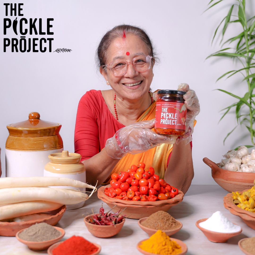 The Pickle Project Dalle Khursani Pickle 300g | Authentic Himalayan Red Chilli Achar in Mustard Oil | Handcrafted | No Preservatives | Darjeeling Special