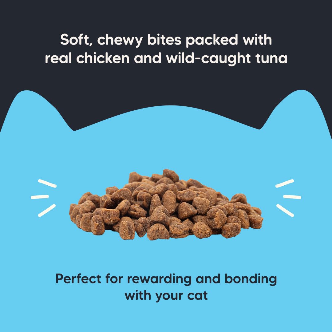 Meowsi by HUFT Soft Cat Treats – Light Tuna & Chicken – 50 gm | Tasty & Tender Treats for Kittens & Adult Cats | for Persian Cats & All Breeds | Low Fat
