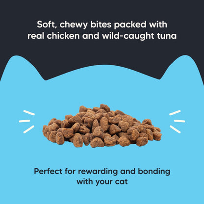 Meowsi by HUFT Soft Cat Treats – Light Tuna & Chicken – 50 gm | Tasty & Tender Treats for Kittens & Adult Cats | for Persian Cats & All Breeds | Low Fat