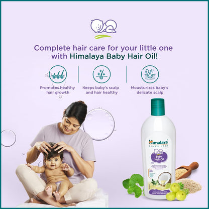 Himalaya Baby Hair Oil with Amla, Sesame & Coconut oil – 200ml | No.1 Doctor Prescribed