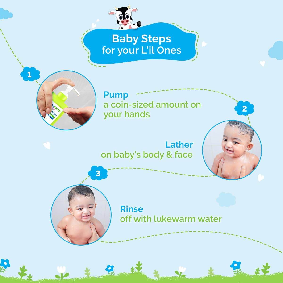 Mamaearth Milky Soft Body Wash for Babies with Oats, Milk and Calendula (400 ml)