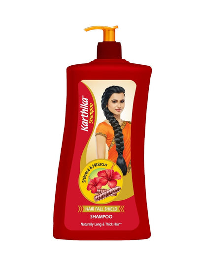 Karthika Hairfall Shield Shampoo with Shikakai & Hibiscus – 1L | Herbal Anti-Hairfall Shampoo for Strong & Healthy Hair | Natural Care for Men & Women