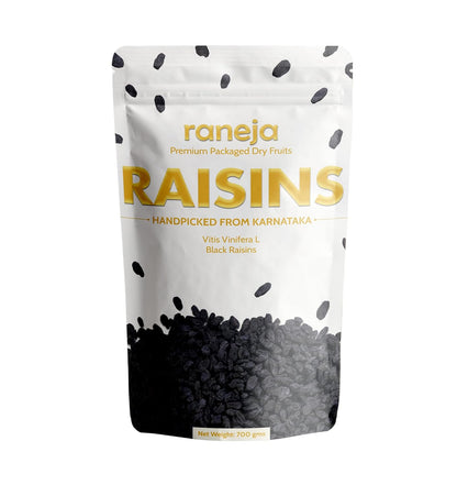 Raneja Premium Afghani Seedless Black Raisins 300g | High in Antioxidant Kali Kishmish/Kismis Dry Fruits, Healthy Snacks | Rich in Fiber & Potassium | Naturally Sweet & Tasty