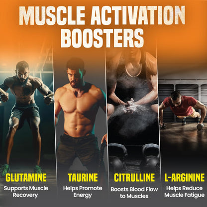 FAST&UP BCAA Watermelon Flavour Advanced BCAA Supplement with Glutamine, Citrulline, L-Arginine & Taurine - Pre/Post Workout & Intra Workout Supplement Powder for Adults(450gm, 30 Servings)