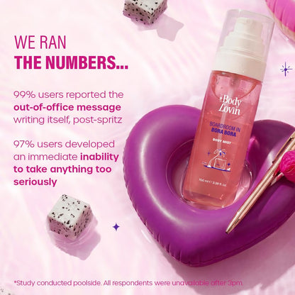 Plum BodyLovin’ Boardroom In Bora Bora Body Mist | Juicy Dragonfruit Meets Sweet Jasmine | Long-Lasting | Sweet Tropical Fragrance | With Notes Of Dragonfruit, Jasmine & Caramel | 100 ml