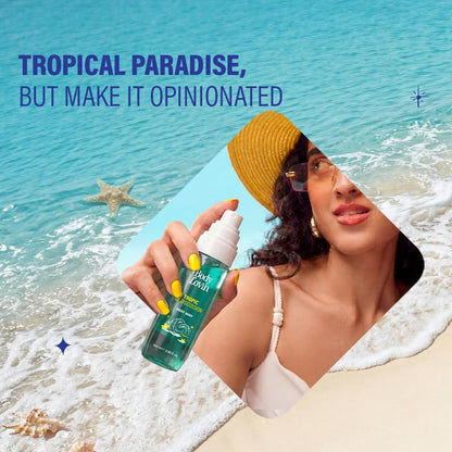 Plum BodyLovin’ Tropic Of Discussion Body Mist | Tropical Breeze Meets Creamy Coconut | Long-Lasting | Fresh Tropical Fragrance | With Notes Of Ozonic, Coconut & Gardenia |100 ml