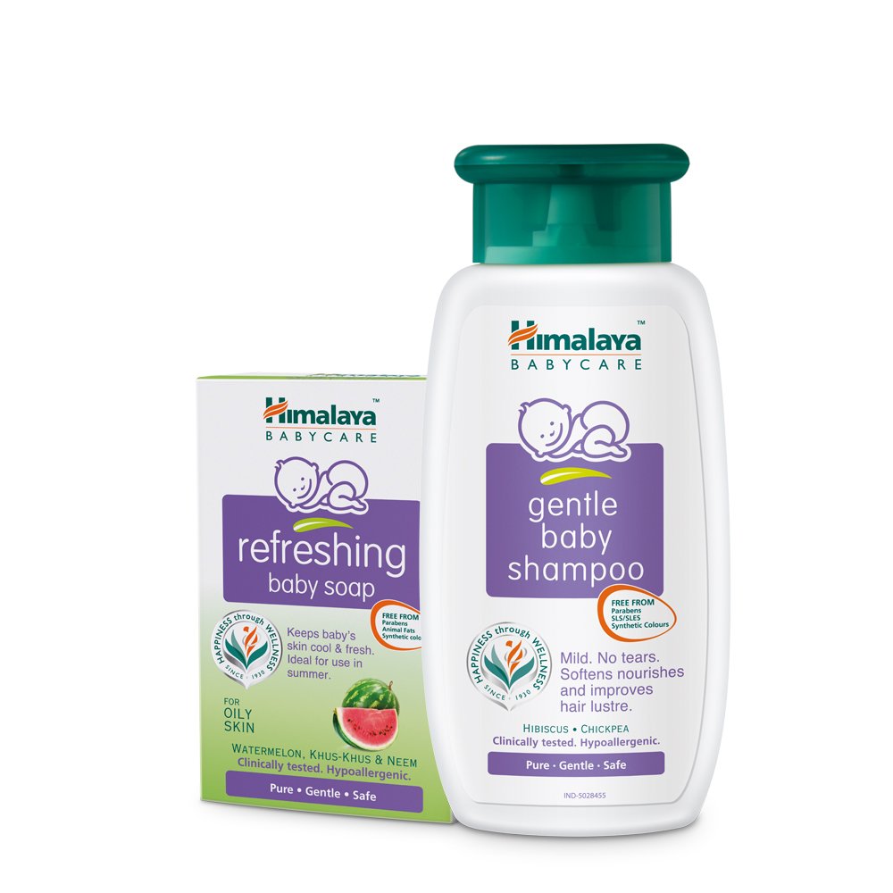 Himalaya Baby Care Bathing Kit (Refreshing Baby Soap 125g and Shampoo 200ml)
