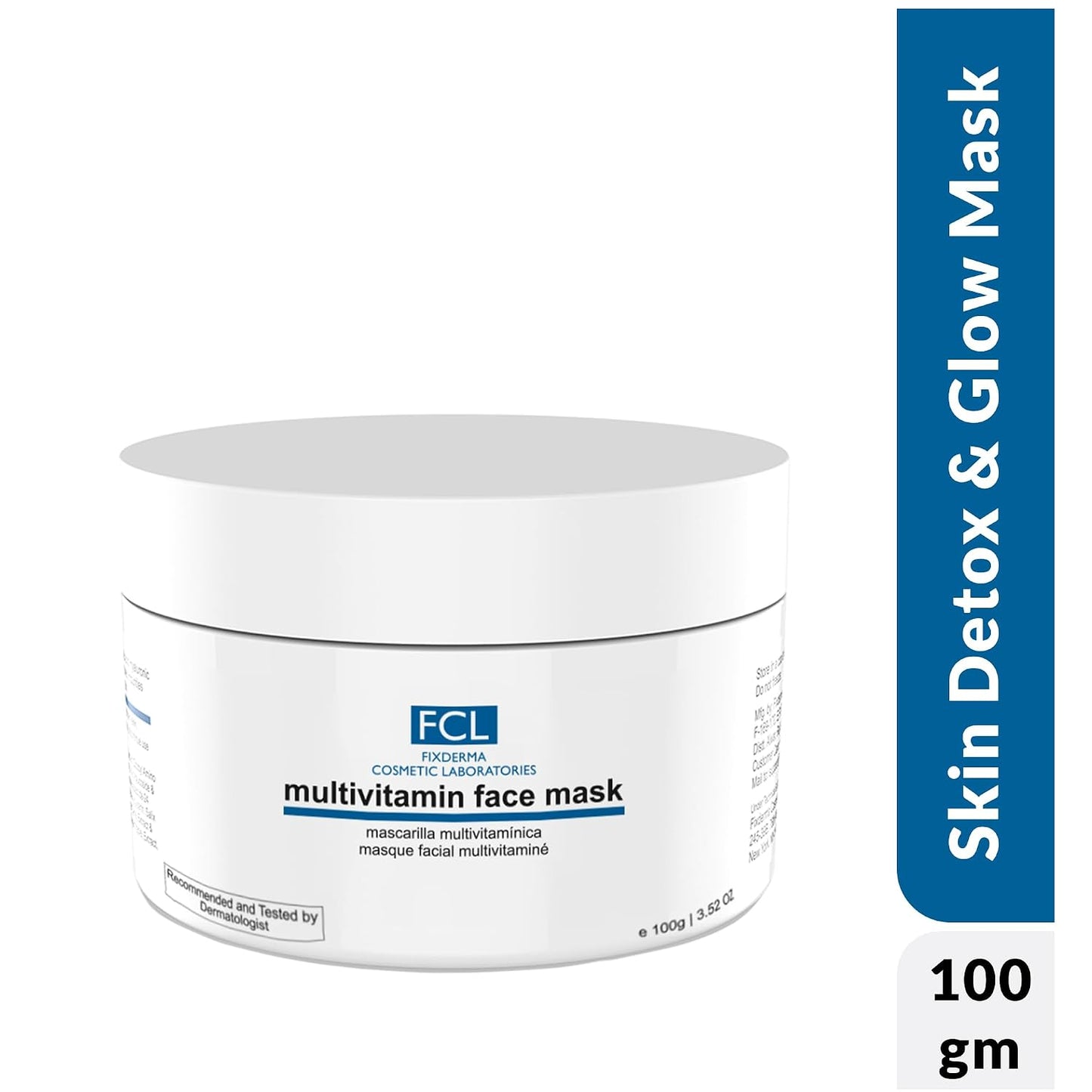 FIXDERMA COSMETIC LABORATORIES Multivitamin Face Mask Enriched With Vitamins | Improves Skin Texture & Dullness | Nourishing Face Mask | Youthful Glowing Skin| Paraben And Sulphate Free - 100gm