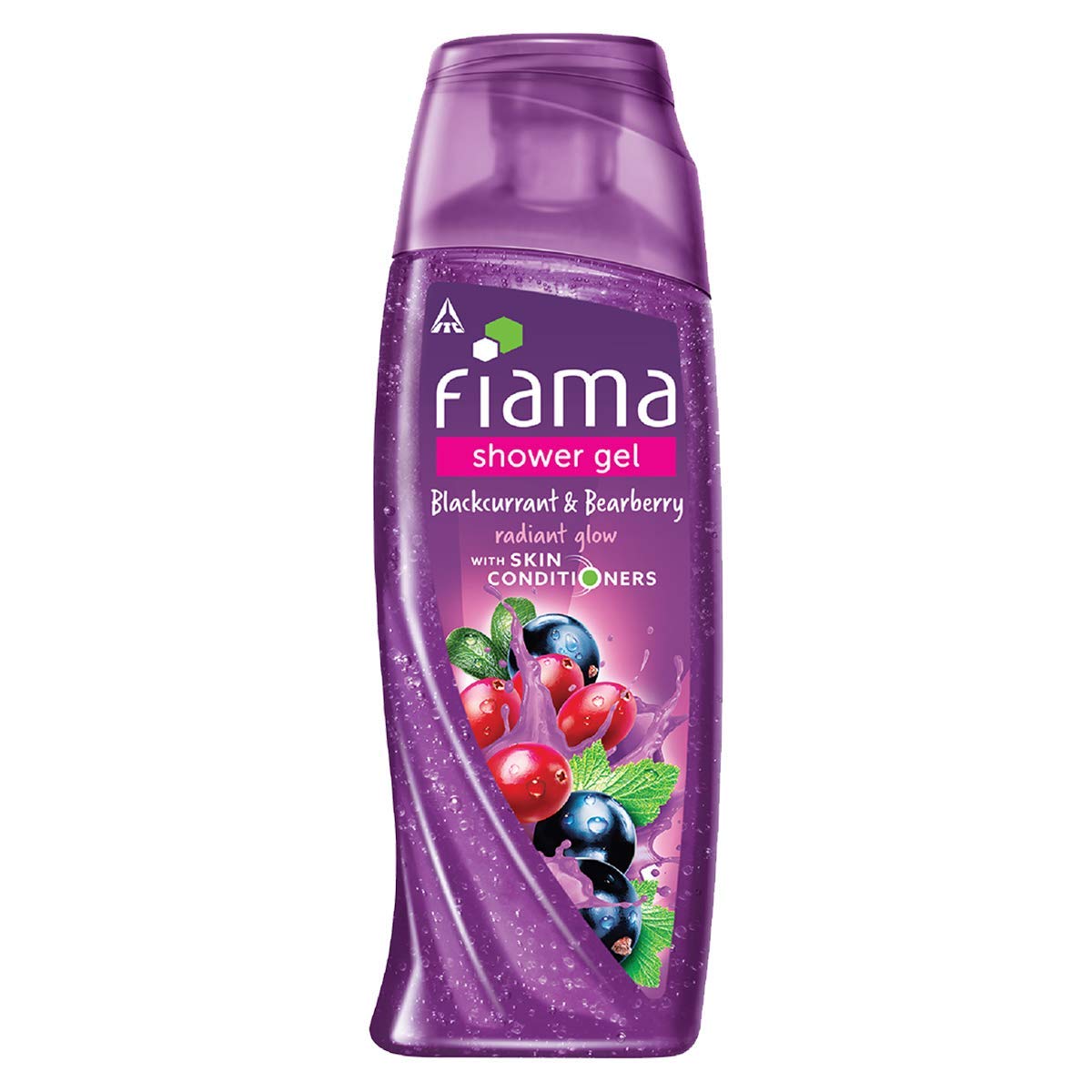 Fiama Shower Gel - Blackcurrant & Bearberry, for Radiant Glow, with skin conditioners, 250 ml