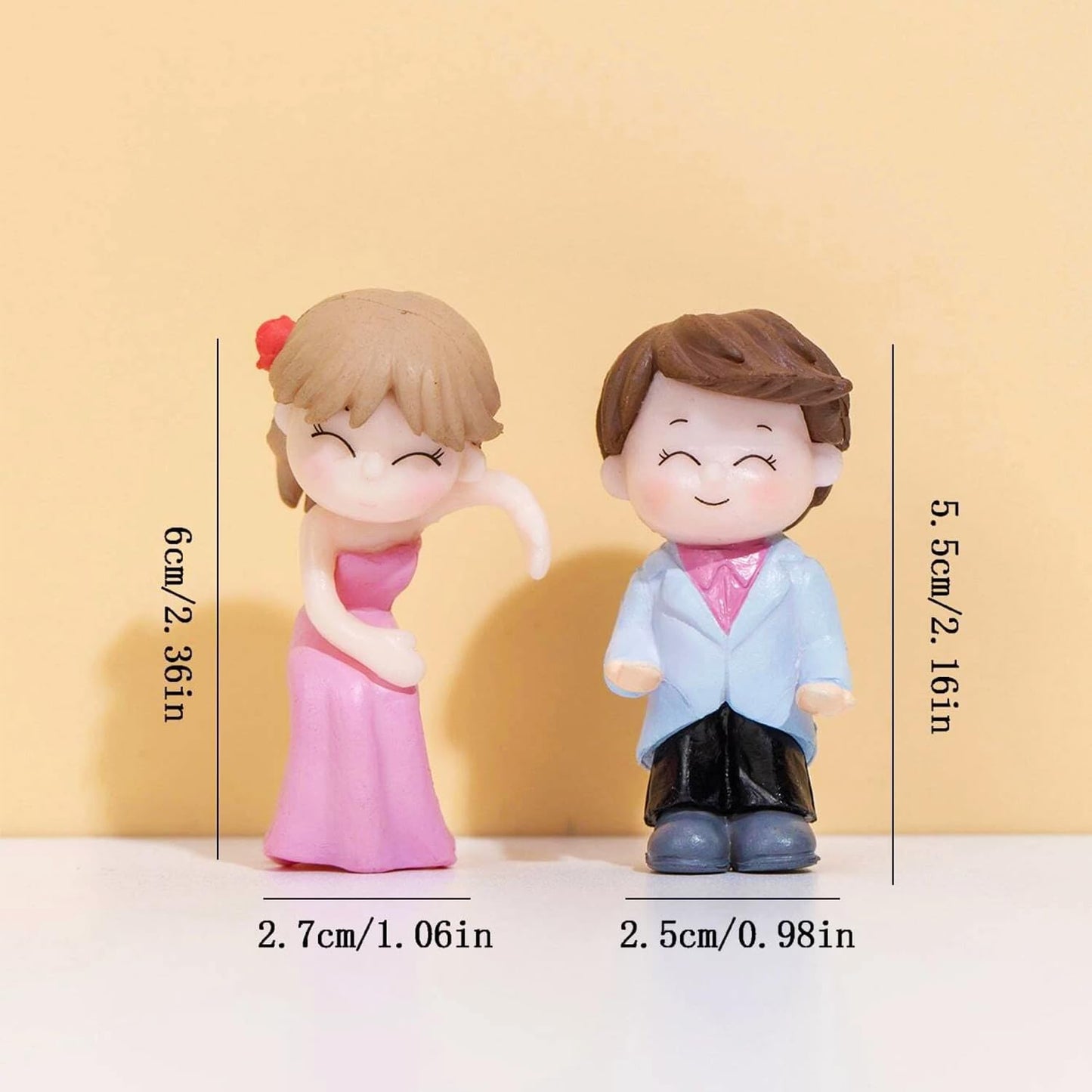 ascension Lovely Couple Gift for Girlfriend Boyfriend Husband Wife Her Him | Miniature Showpiece Valentines Day Gift for Love Valentine Day Decoration Items Romantic Couple Statue Showpiece