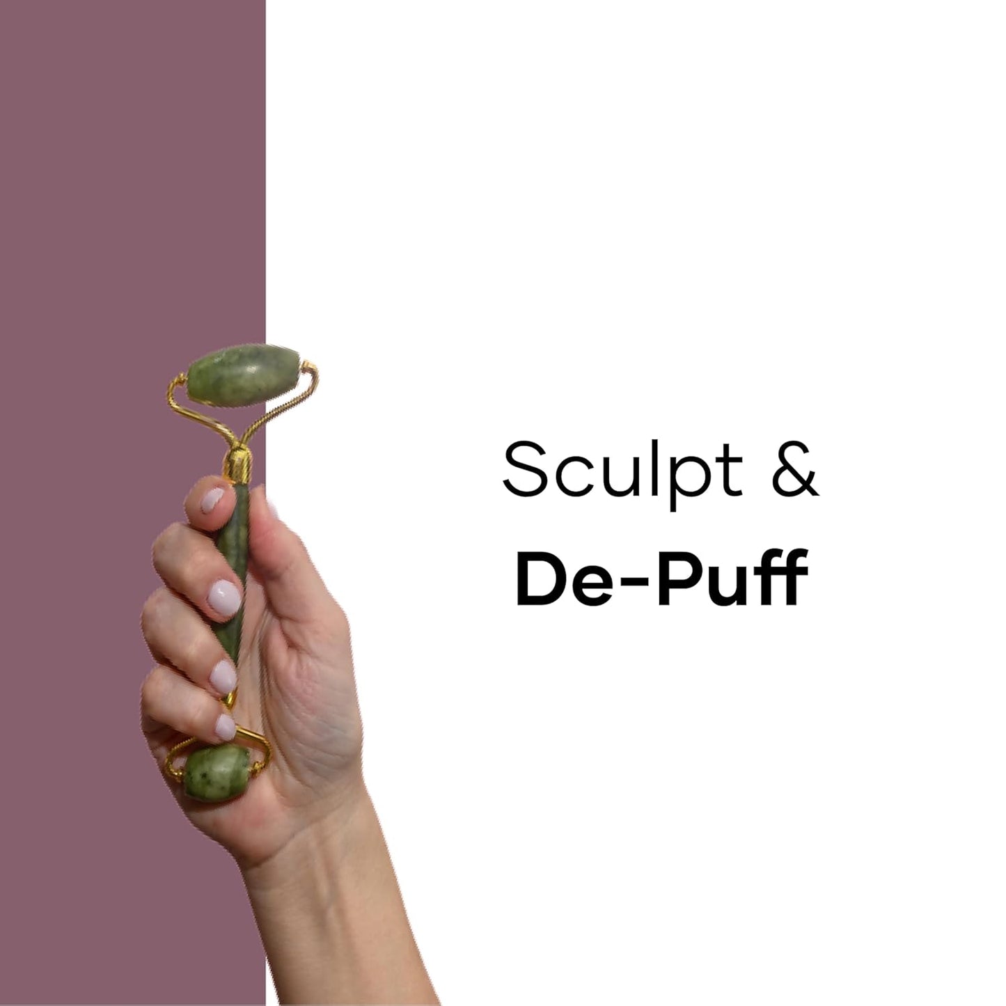 mars by GHC Saturn Facial Massager Jade Roller & Gua Sha Tool Natural Himalayan Stone | Good Health Company (Pack Of 1)