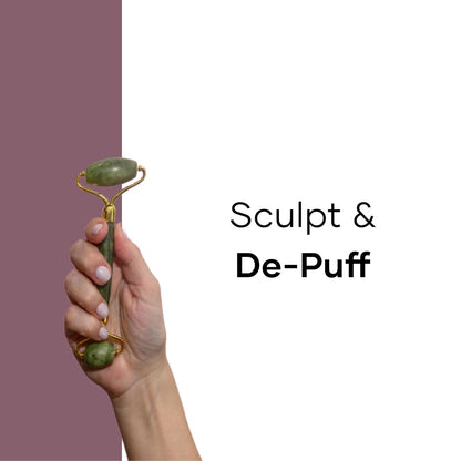 mars by GHC Saturn Facial Massager Jade Roller & Gua Sha Tool Natural Himalayan Stone | Good Health Company (Pack Of 1)