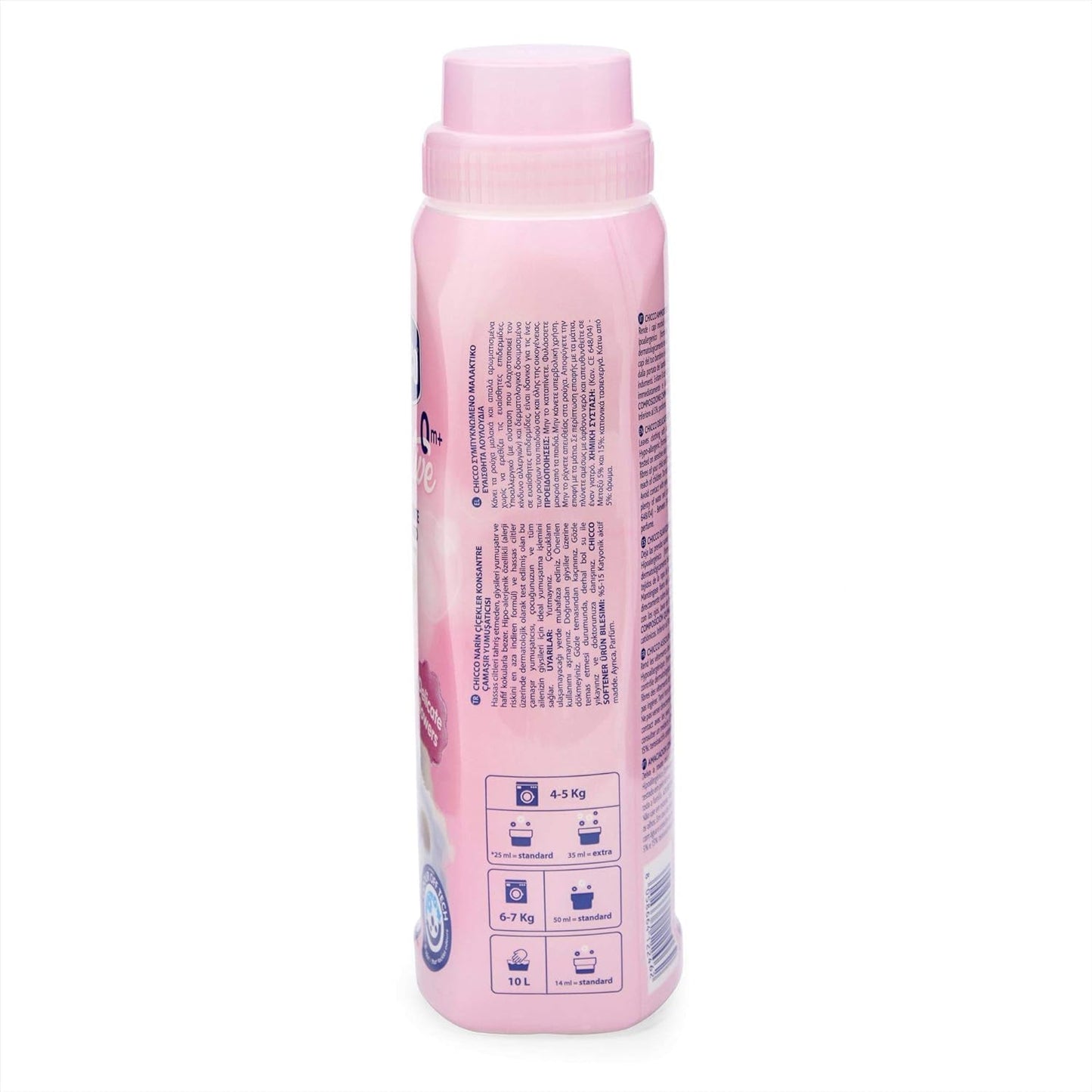 Chicco Baby Fabric Softener with New Odour Elimination Technology, Keeps Clothes Gentle, Fresh & Fragnant, Dermatologically Tested, Delicate FLowers (750ML)