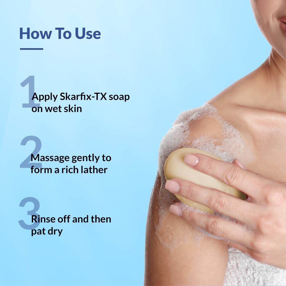 Fixderma Skarfix -TX 1% Kojic Acid Soap for Skin Whitening with Tranexamic Acid | Glutathione for Pigmentation | Skin Whitening Soap for Women & Men - 75gm