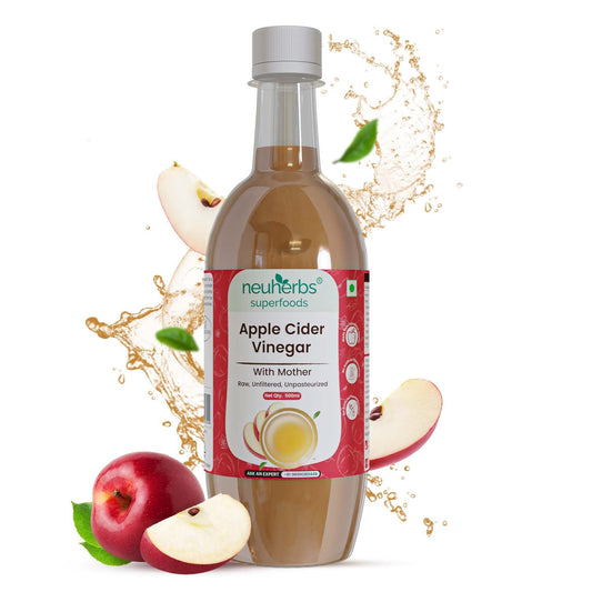 Neuherbs Apple Cider Vinegar With Mother | Raw, Unfiltered, Unpasteurized | For Weight Loss And Boost Immunity | No Added Colours Or Preservatives - 500 ml