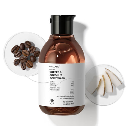 Brillare Coffee & Coconut Body Wash for Energized & Moisturised Skin