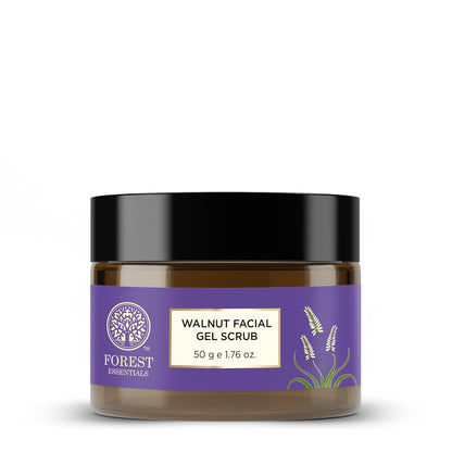 Forest Essentials Walnut Face Exfoliating Scrub For Oily Skin | Ayurvedic Tan Removal Facial Scrub | 50g