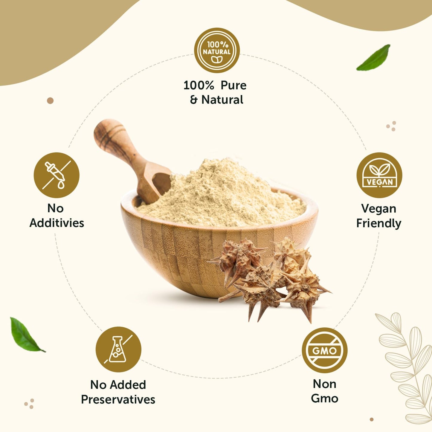 Neuherbs Gokshura Powder - 100g | Tribulus Terrestris/Gokhru Churna For Men | Boost Energy, Strength & Testosterone | 100% Pure & Natural | Non GMO With No Added Preservatives