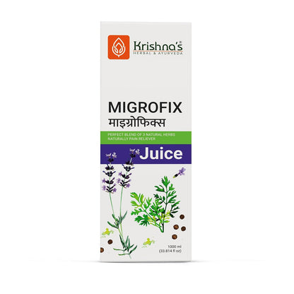 Krishna's MigroFix Juice, Perfect Blend of Dhaniya, Kalimirch & Ustukhuddus, No Artificial Colors or Flavors - 1000 ml (Pack of 1)