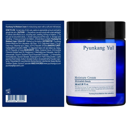 [PKY] Pyunkang Yul Moisture Cream, Korean Face Moisturizer for Dry and Combination Skin, Deep Hydration with Shea Butter and Jojoba Oil, Lightweight and Non-Greasy (100ml)