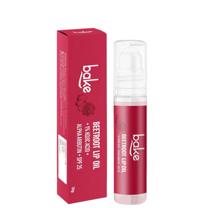 BAKE 2% Kojic Acid Lavender Brightening Lip Balm Oil for Dark & Pigmented Lips with SPF 50 PA++++ with Alpha Arbutin - 15g
