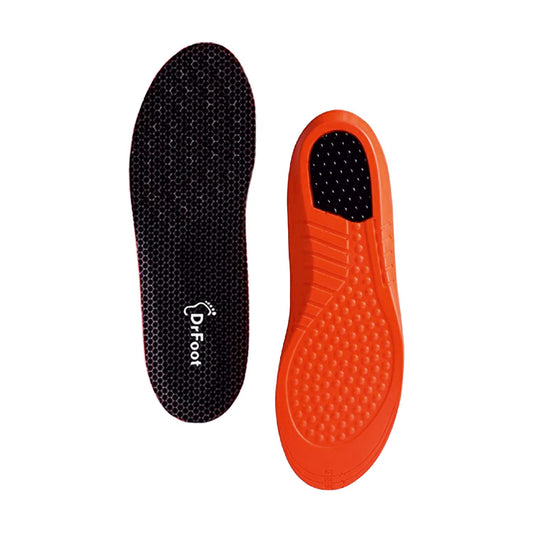 Dr Foot Arch Support Gel Insole Pair | For All-Day Comfort | Shoe Inserts for Flat Feet, Plantar Fasciitis, High Arch, Foot Pain | Full-Length Orthotics | For Men & Women 1 Pair (Large Size)