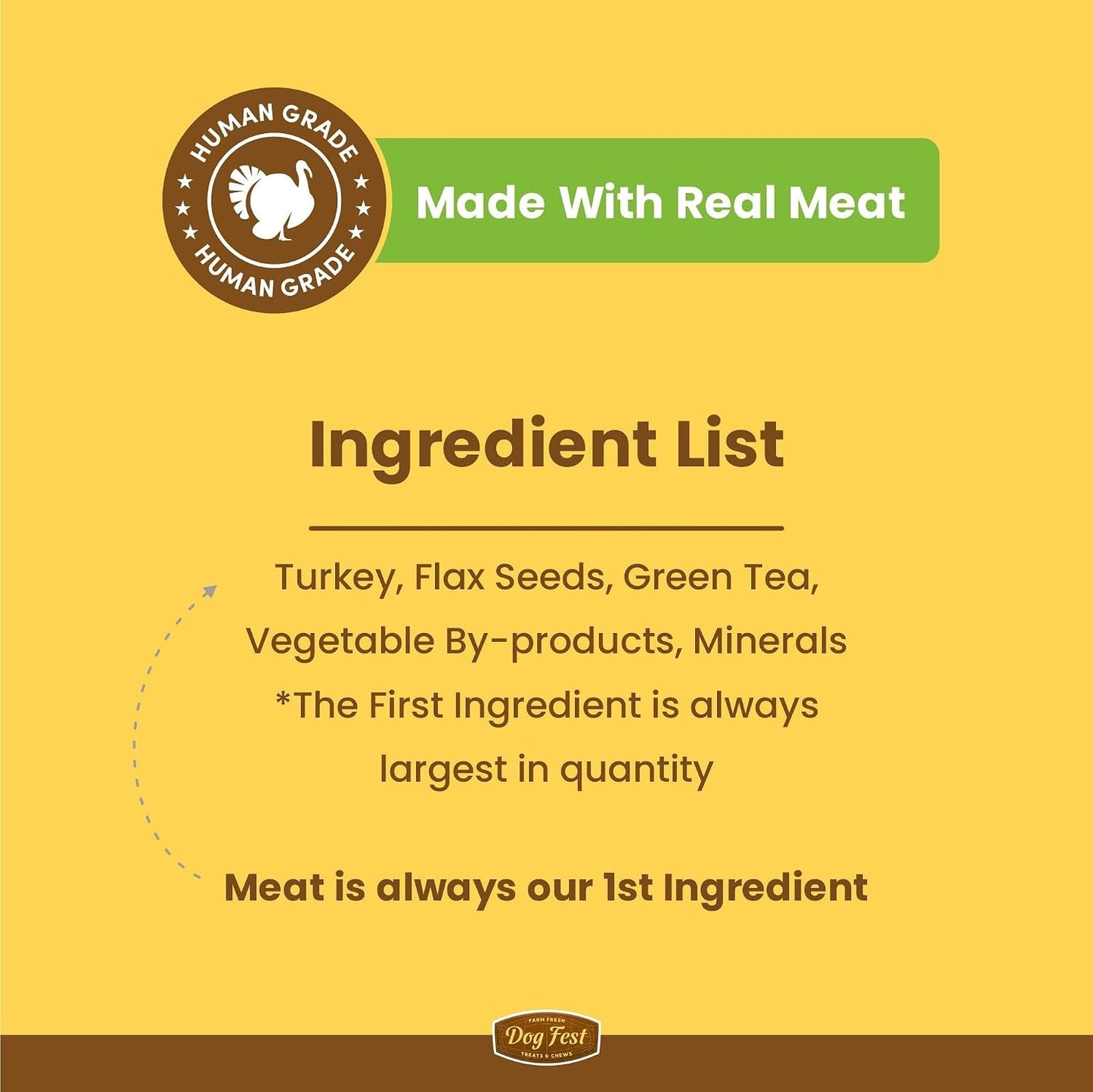Barkbutler x Dogfest Dog Training Treats, Turkey & Flax Seeds, Superfood Treats for Adult Dogs, Bite-Sized Dog Treat for Puppies, Treats, Aids Digestion & Boosts Immunity