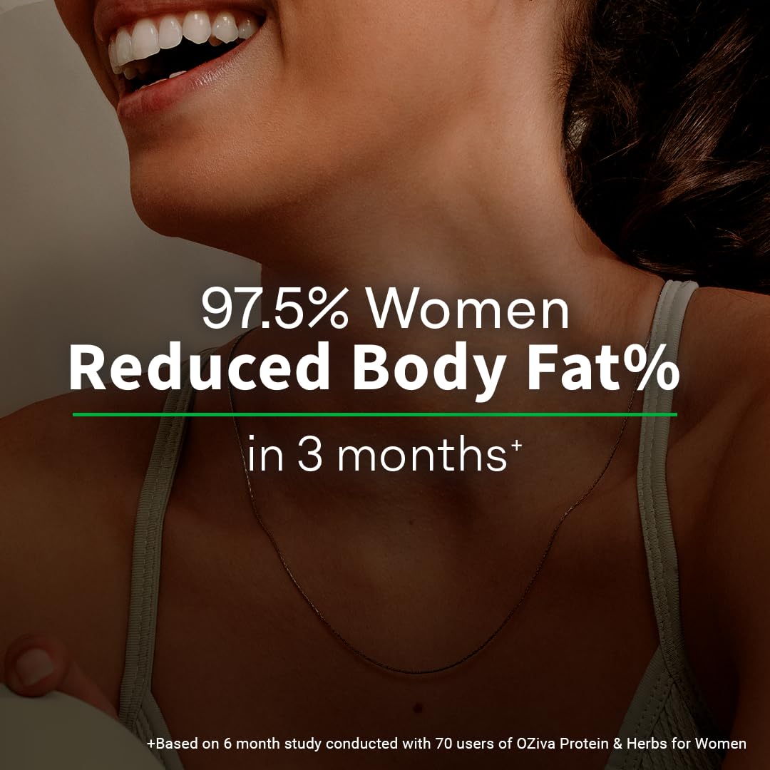 OZiva Protein & Herbs for Women (Cafe Mocha) I Manage Weight, Energy & Metabolism | Clean Protein, Shatavari, Green Tea I No Added Sugar, 1lbs (453gm)