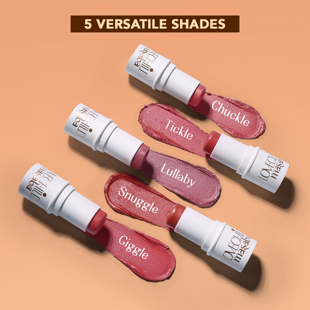 LoveChild Mini Masaba Bloominator Makeup Stick, Lumi-Matte Creamy Blush with Illuminator, Hydrating Shea Butter, Velvety Finish, Buildable, Richly Pigmented, Giggle (Light Pink) 7.5g