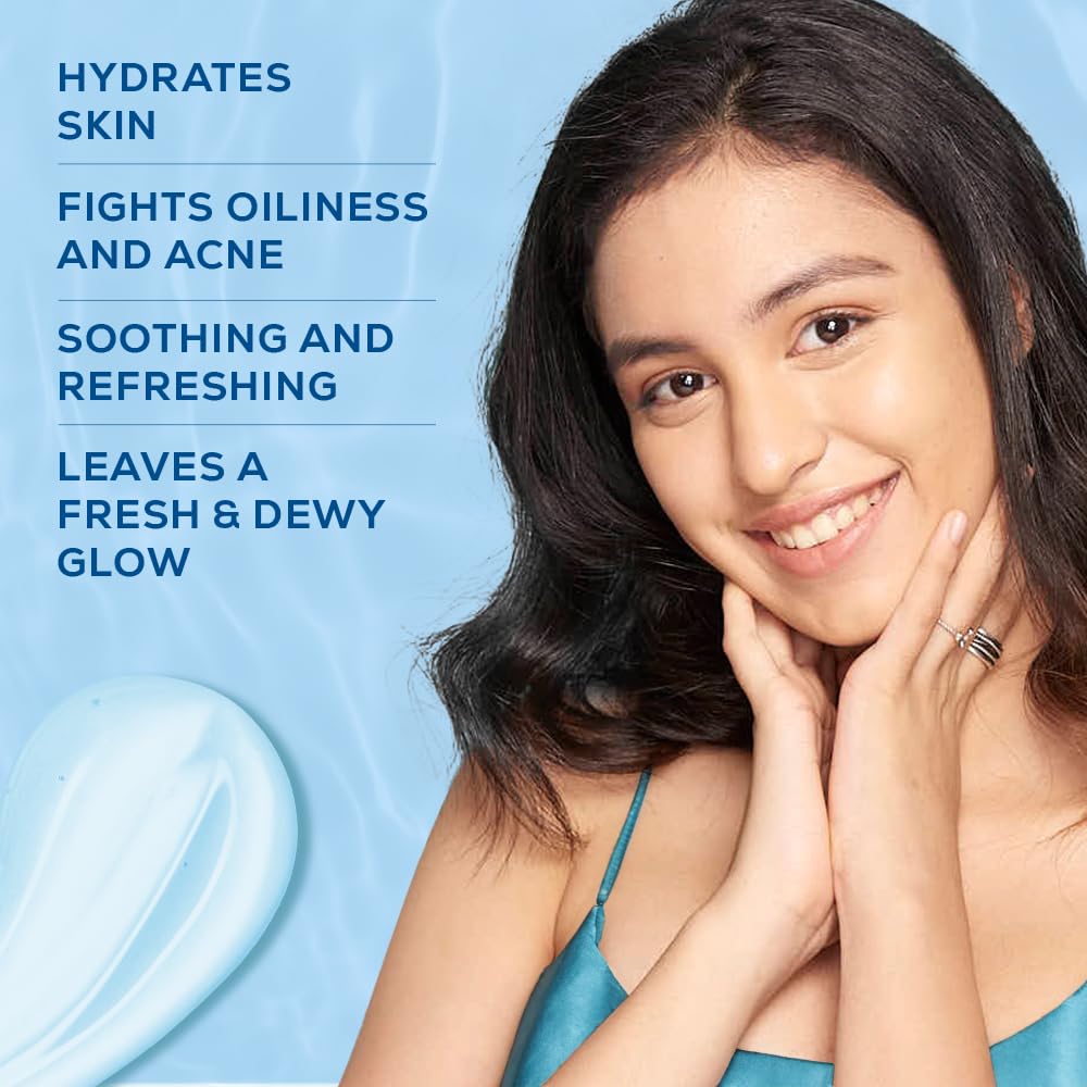 Joy Hydra Refresh Ultra Light Gel, Oil Free Moisturizer with Hyaluronic Acid & Vitamin E 250ml - Non Sticky & Lightweight Face Cream for Oily Skin for 48hr Moisturization