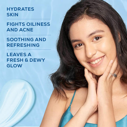 Joy Hydra Refresh Ultra Light Gel, Oil Free Moisturizer with Hyaluronic Acid & Vitamin E 250ml - Non Sticky & Lightweight Face Cream for Oily Skin for 48hr Moisturization