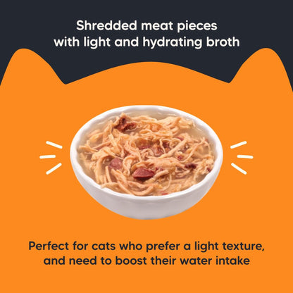 Meowsi by HUFT Chicken Breast in Broth Cat Food - 80 gm | Tender & Juicy Meal for Persian & All Breeds | Rich in Protein & Essential Nutrients for All Life Stages
