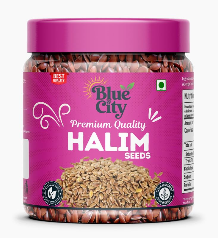 Blue City Halim Seeds - Aliv Seeds | High in Fibre and Omega -3 | Garden Cress Seeds | Haleem Seeds | Seeds for Eating | Immunity Booster Superfood