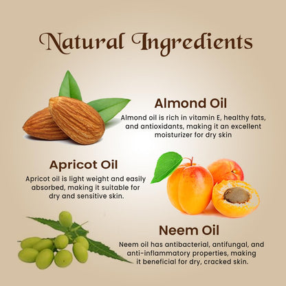 Dr. Neem Skin Cream, Enriched with Neem & Almond Oil,For Dark Patches on Knees, Elbow, Ankles & Underarms,Repairs Cracked Skin & Nipples, Paraben Free-100g