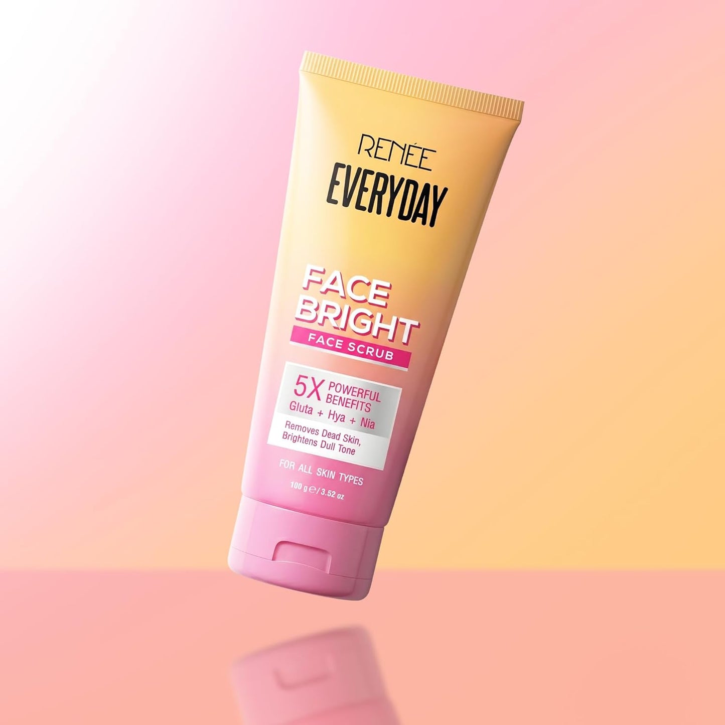 RENEE Everyday Face Bright Face Scrub | Gently Exfoliates Dead Skin | Brightens Skin, Evens Skin Tone & Texture | Infused With Niacinamide, Glutathione & Hyaluronic Acid | 100g
