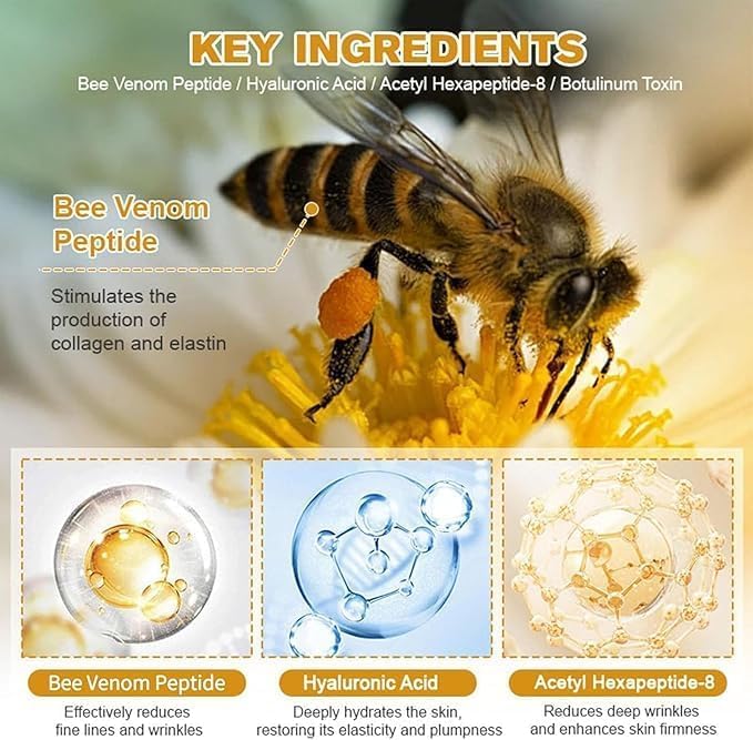 Bee Venom Wrinkle Cream, Anti-Ageing Face and Neck Moisturiser, Skin Firming Body Cream (1)