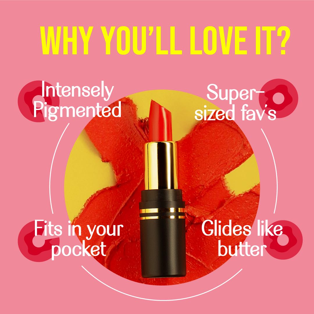 LoveChild Masaba Full Pocket Lipstick, Mauve Lipsticks For Women With Long Lasting Formula Upto 6Hrs, Hydrating & Nourishing, Matte Finish, Crack-A-Cookie, 4g
